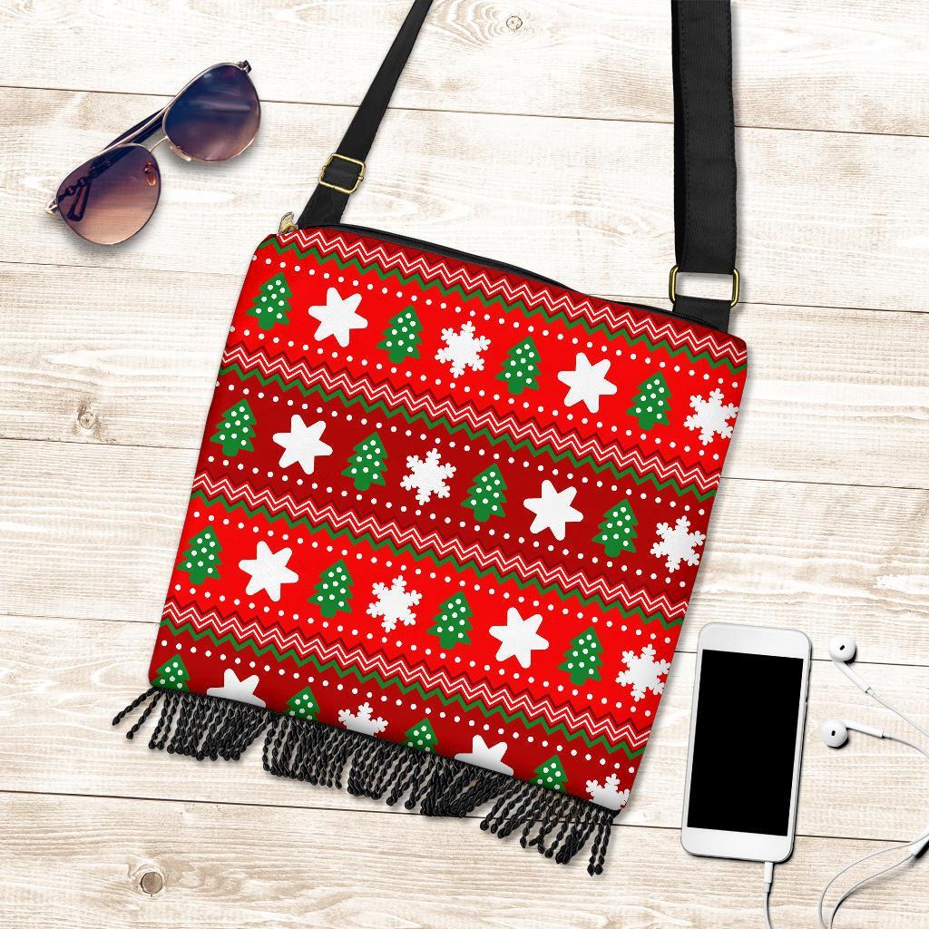 Christmas Pattern Print Crossbody Bags-grizzshop