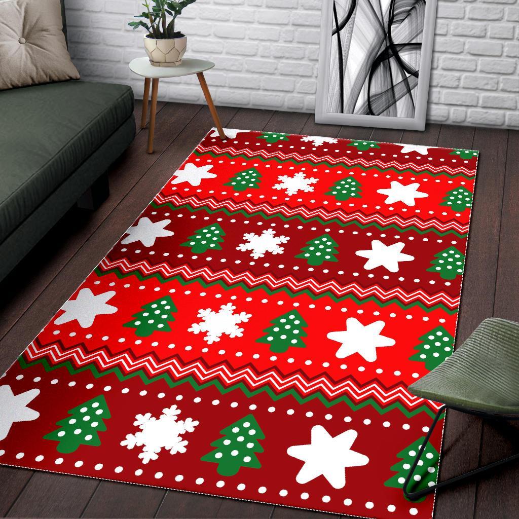 Christmas Pattern Print Floor Mat-grizzshop