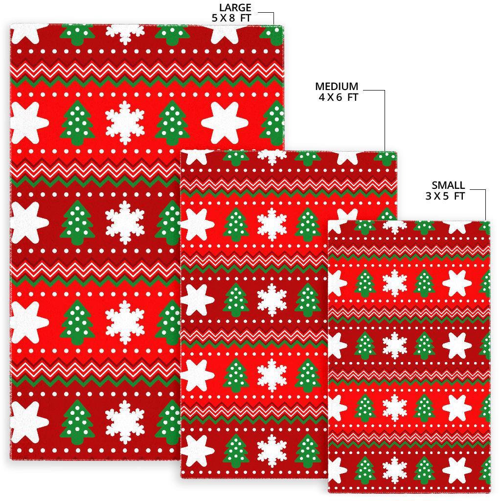 Christmas Pattern Print Floor Mat-grizzshop