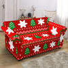 Christmas Pattern Print Loveseat Cover-grizzshop