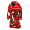 Christmas Pattern Print Men Long Robe-grizzshop