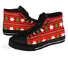 Christmas Pattern Print Men Women's High Top Shoes-grizzshop