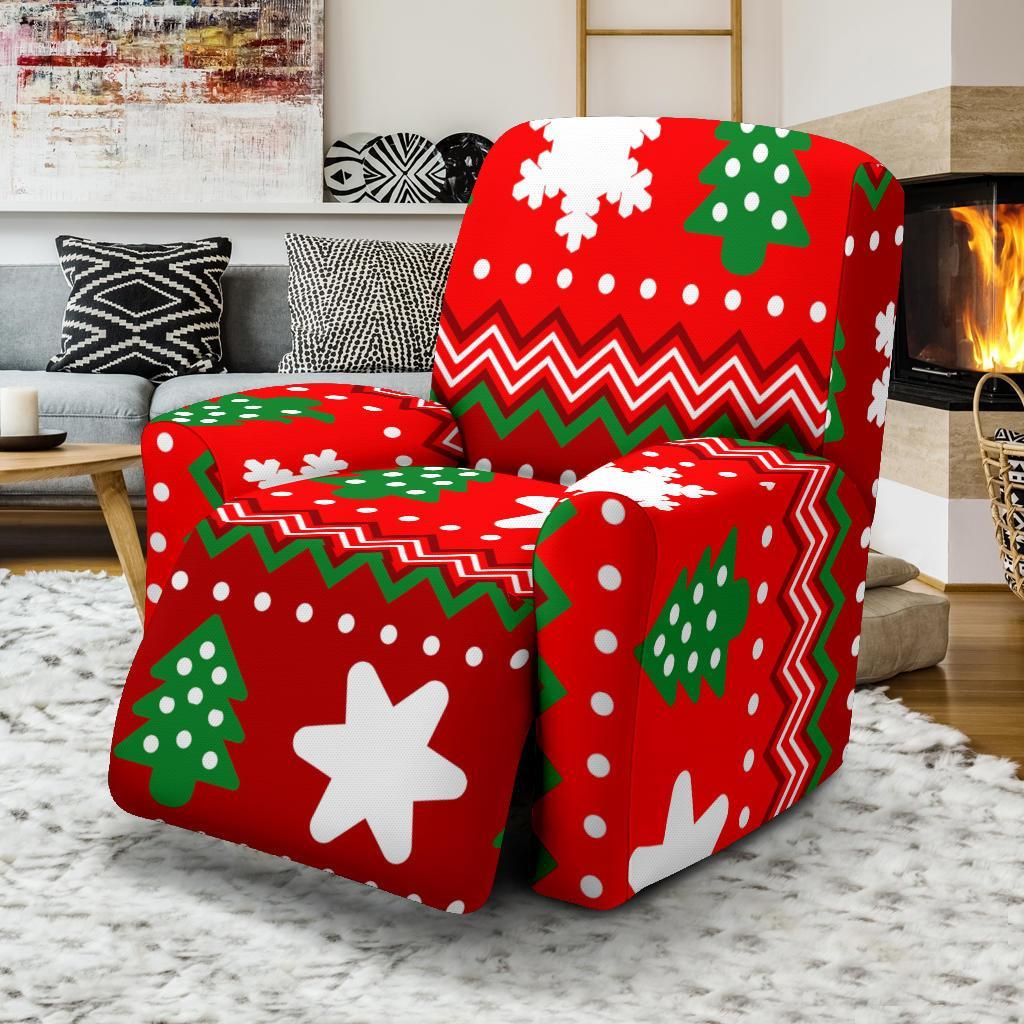 Christmas Pattern Print Recliner Cover-grizzshop