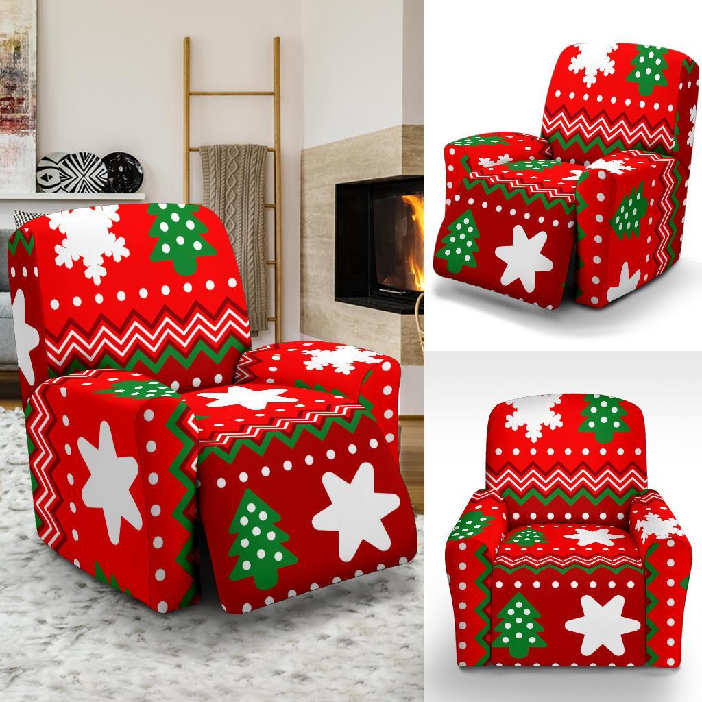 Christmas Pattern Print Recliner Cover-grizzshop