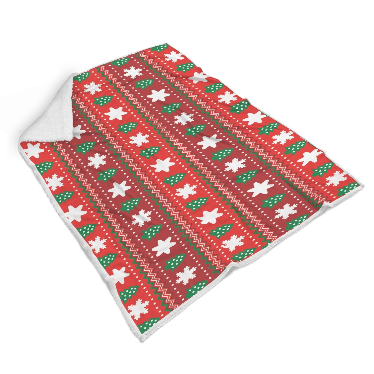 Christmas Pattern Print Throw Blanket-grizzshop