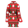 Christmas Pattern Print Women Long Robe-grizzshop