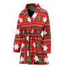 Christmas Pattern Print Women Long Robe-grizzshop