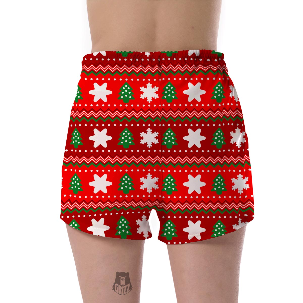 Christmas Pattern Print Women's Shorts-grizzshop