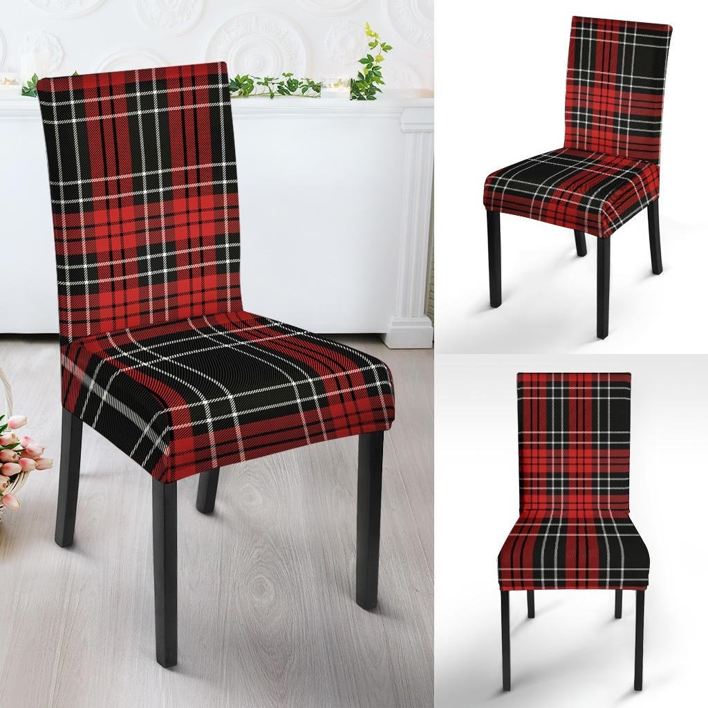 Christmas Red Plaid Scottish Chair Cover-grizzshop