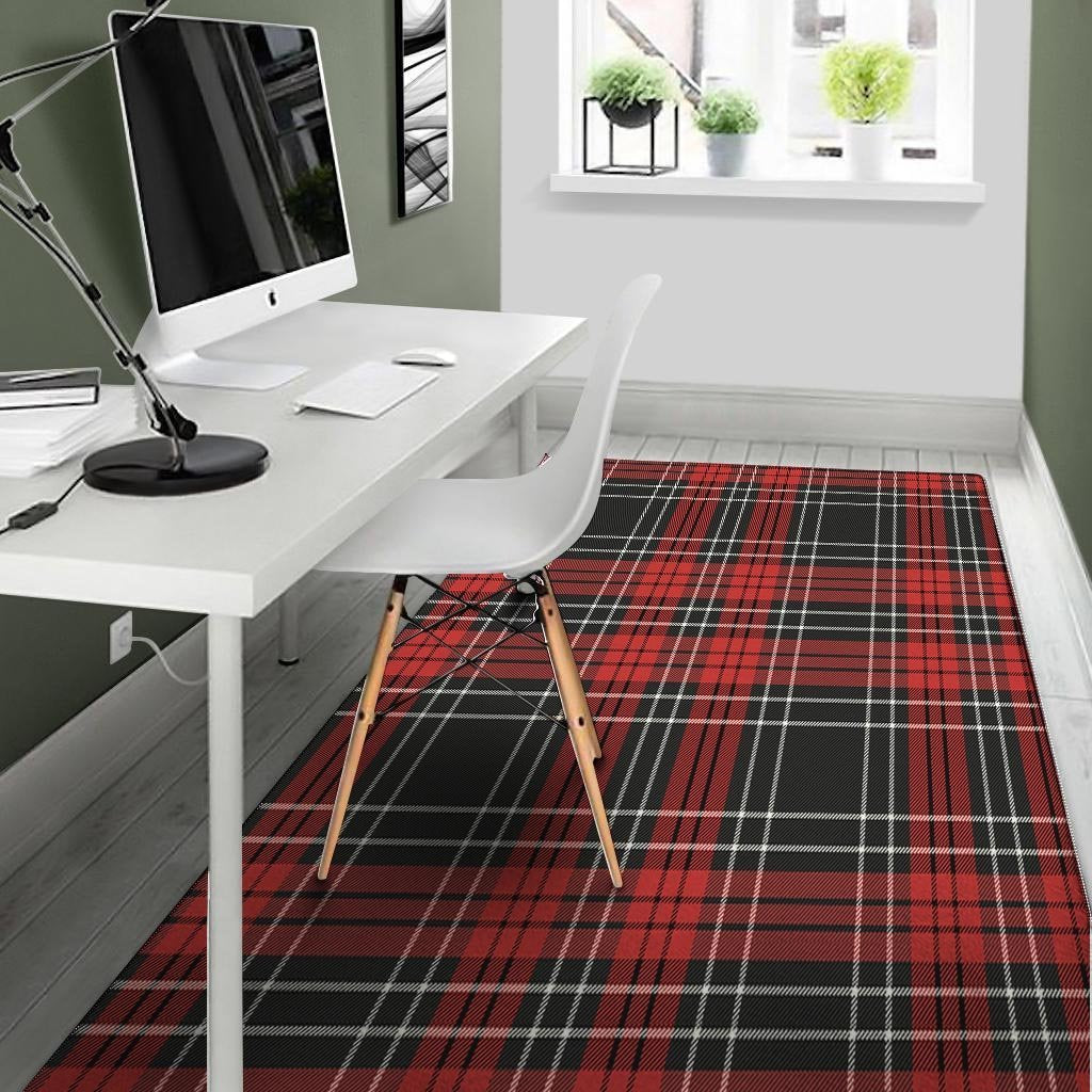 Christmas Red Plaid Scottish Floor Mat-grizzshop