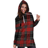 Christmas Red Plaid Scottish Hoodie Dress-grizzshop