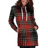 Christmas Red Plaid Scottish Hoodie Dress-grizzshop