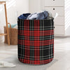 Christmas Red Plaid Scottish Laundry Basket-grizzshop