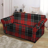 Christmas Red Plaid Scottish Loveseat Cover-grizzshop