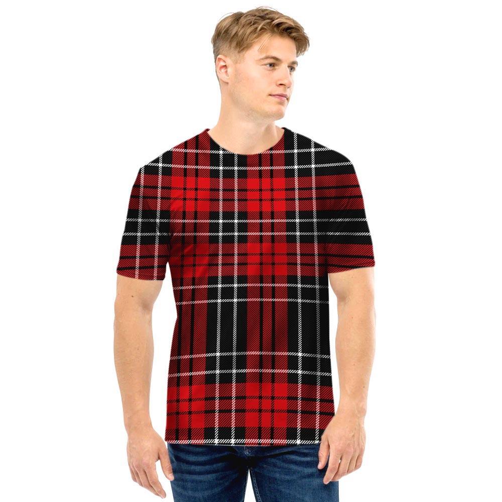 Christmas Red Plaid Scottish Men T Shirt-grizzshop