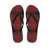 Christmas Red Plaid Scottish Men's Flip Flops-grizzshop