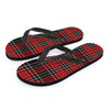 Christmas Red Plaid Scottish Men's Flip Flops-grizzshop