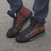 Christmas Red Plaid Scottish Men's High Top Shoes-grizzshop