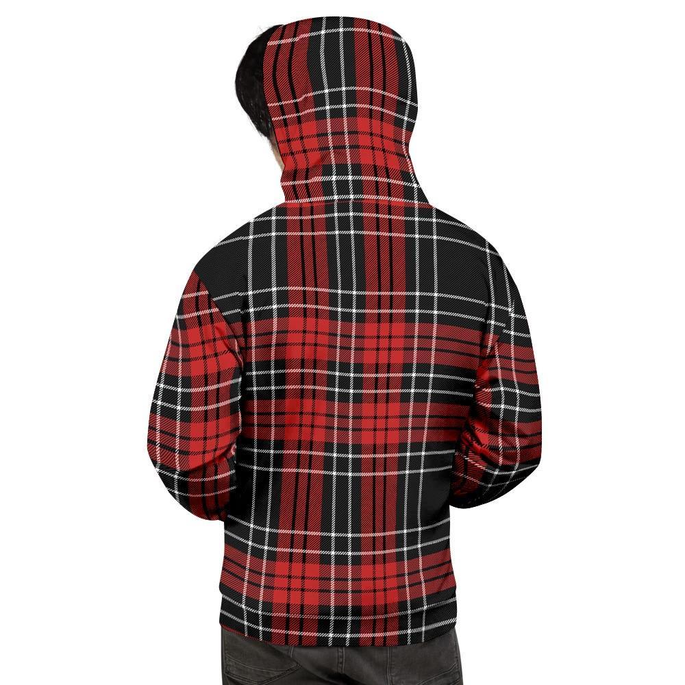 Christmas Red Plaid Scottish Men's Hoodie-grizzshop