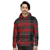 Christmas Red Plaid Scottish Men's Hoodie-grizzshop