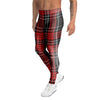 Christmas Red Plaid Scottish Men's Leggings-grizzshop