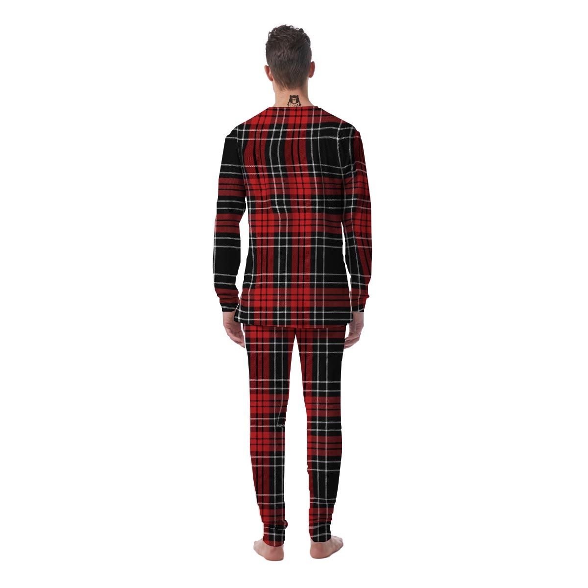 Christmas Red Plaid Scottish Men's Pajamas-grizzshop