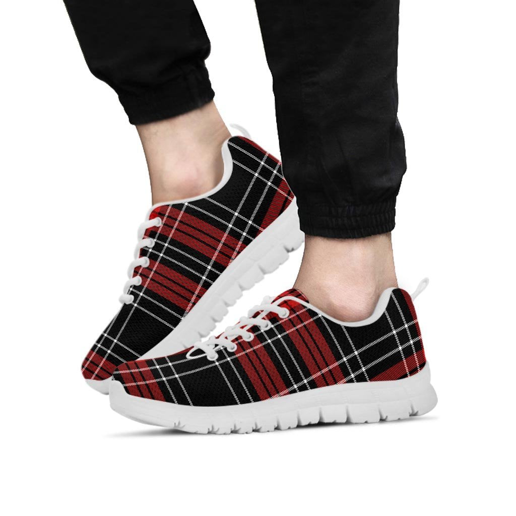 Christmas Red Plaid Scottish Men's Sneakers-grizzshop