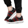 Christmas Red Plaid Scottish Men's Sneakers-grizzshop