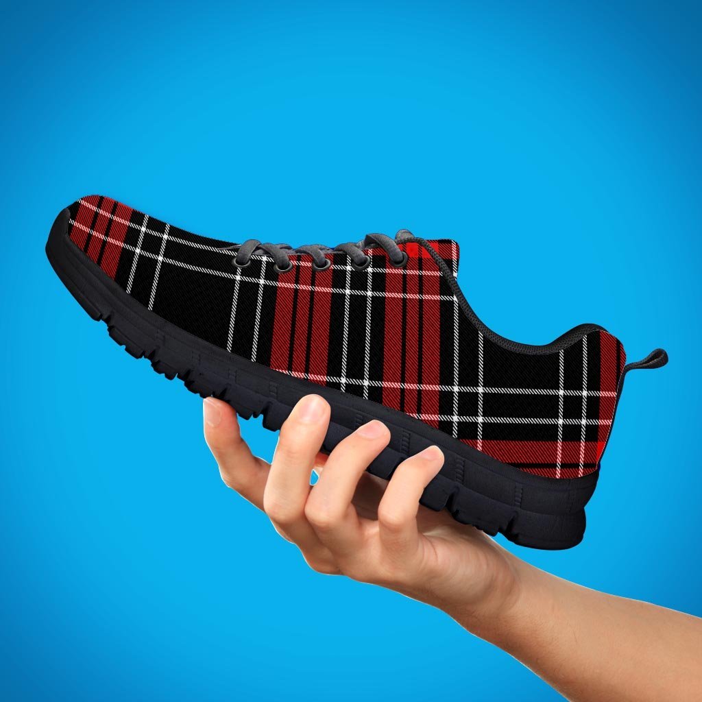 Christmas Red Plaid Scottish Men's Sneakers-grizzshop