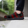 Christmas Red Plaid Scottish Men's Sneakers-grizzshop