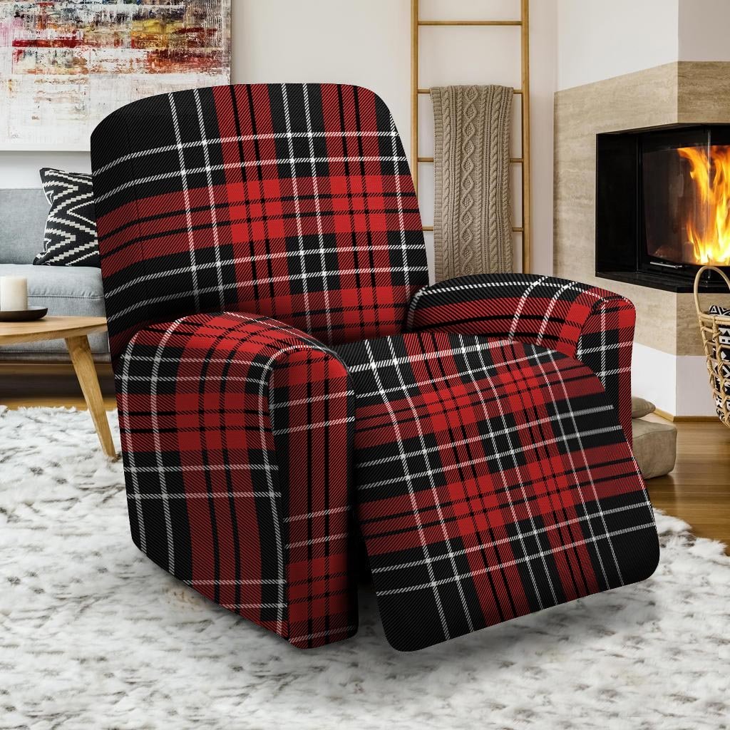 Christmas Red Plaid Scottish Recliner Cover-grizzshop