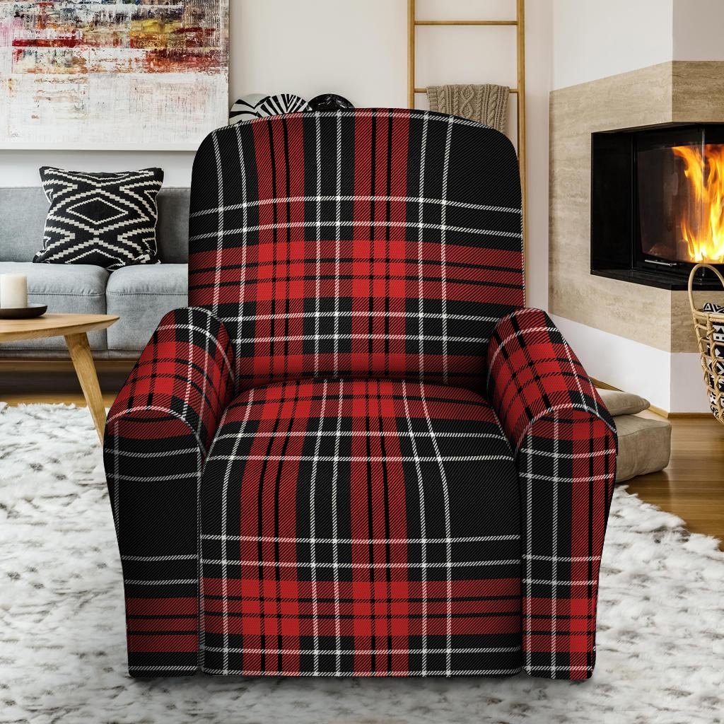 Christmas Red Plaid Scottish Recliner Cover-grizzshop