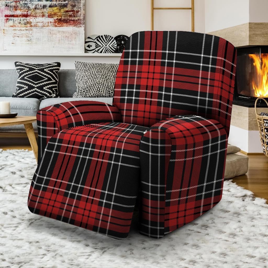 Christmas Red Plaid Scottish Recliner Cover-grizzshop