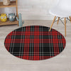 Christmas Red Plaid Scottish Round Rug-grizzshop