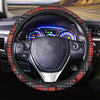 Christmas Red Plaid Scottish Steering Wheel Cover-grizzshop