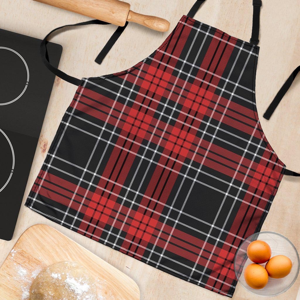 Christmas Red Plaid Scottish Women's Apron-grizzshop