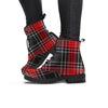 Christmas Red Plaid Scottish Women's Boots-grizzshop