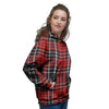 Christmas Red Plaid Scottish Women's Hoodie-grizzshop