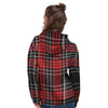 Christmas Red Plaid Scottish Women's Hoodie-grizzshop