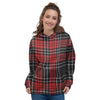 Christmas Red Plaid Scottish Women's Hoodie-grizzshop