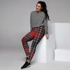 Christmas Red Plaid Scottish Women's Joggers-grizzshop