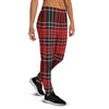 Christmas Red Plaid Scottish Women's Joggers-grizzshop