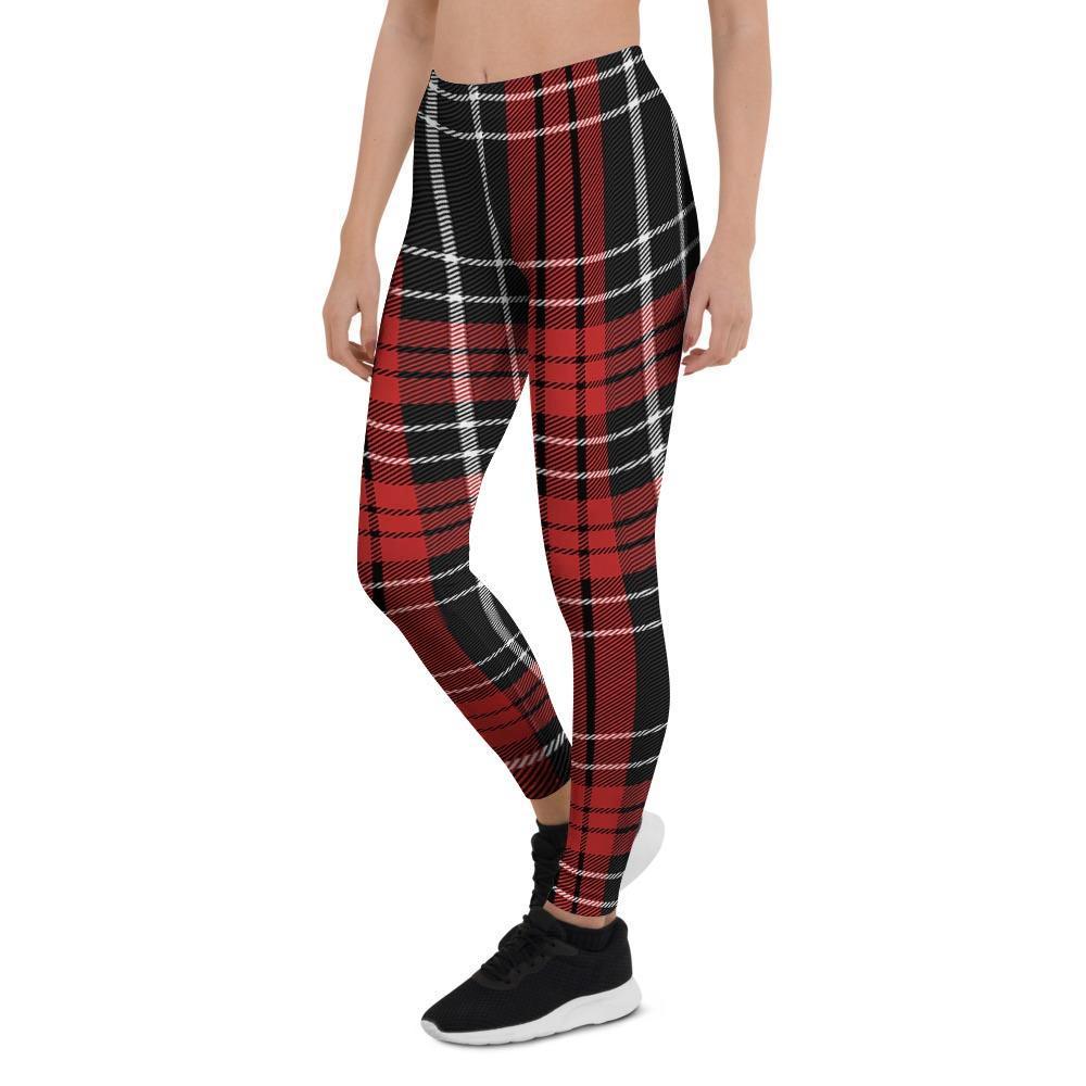 Christmas Red Plaid Scottish Women's Leggings-grizzshop