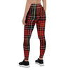 Christmas Red Plaid Scottish Women's Leggings-grizzshop