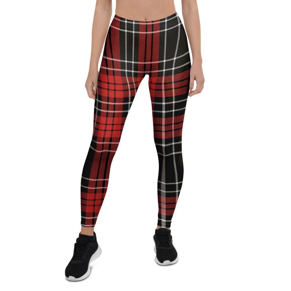 Christmas Red Plaid Scottish Women's Leggings-grizzshop