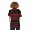 Christmas Red Plaid Scottish Women's Short Sleeve Shirts-grizzshop