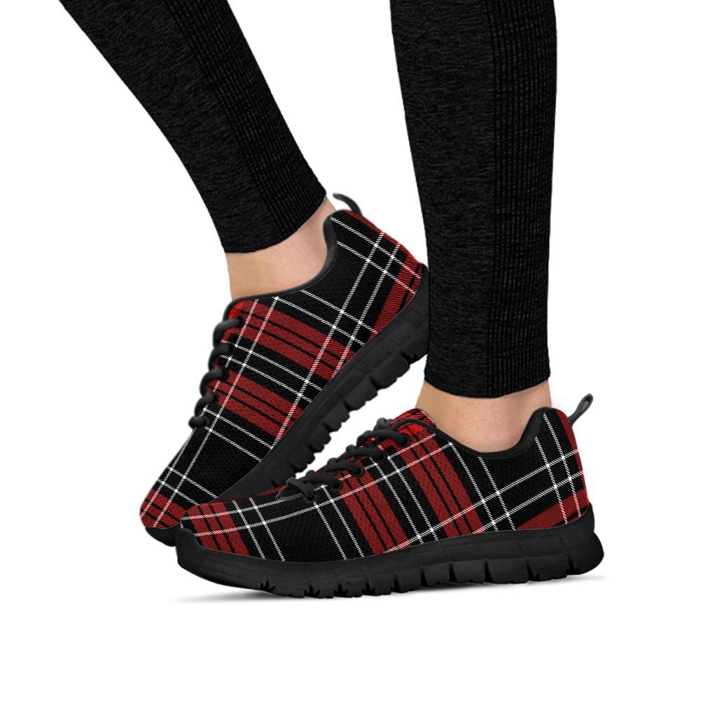 Christmas Red Plaid Scottish Women's Sneakers-grizzshop