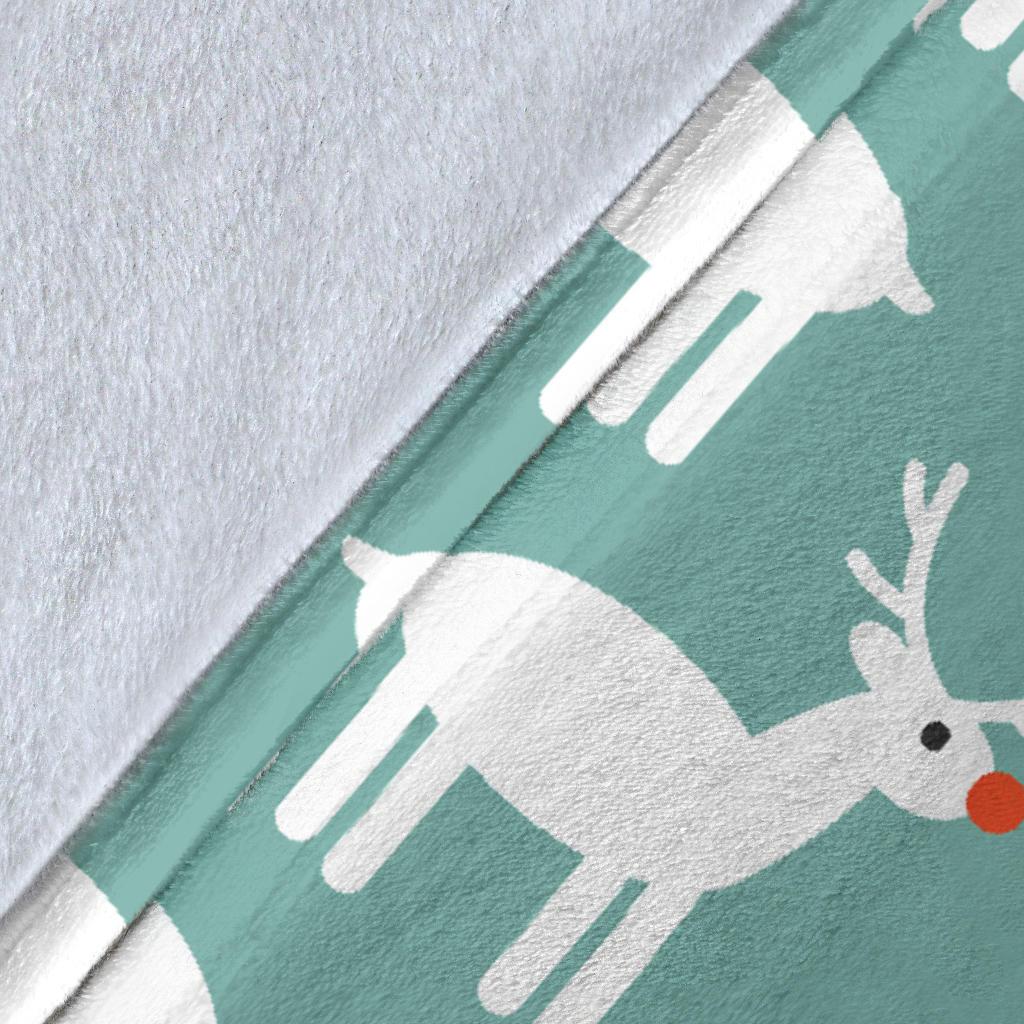 Christmas Reindeer Pattern Print Blanket-grizzshop