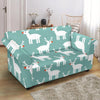 Christmas Reindeer Pattern Print Loveseat Cover-grizzshop