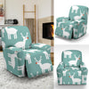 Christmas Reindeer Pattern Print Recliner Cover-grizzshop